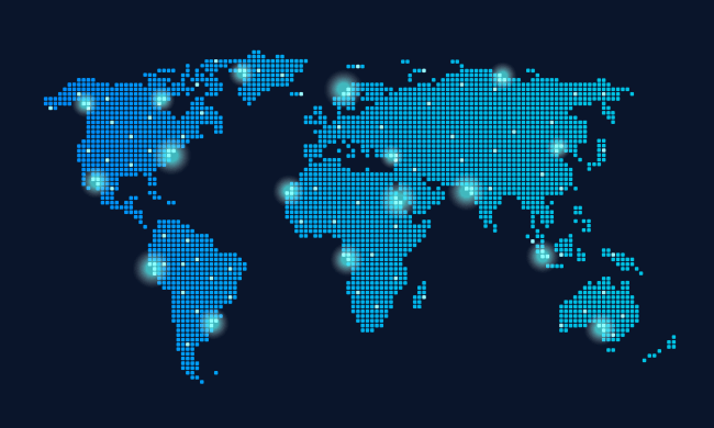 विश्व मानचित्र डिजिटल अवधारणा